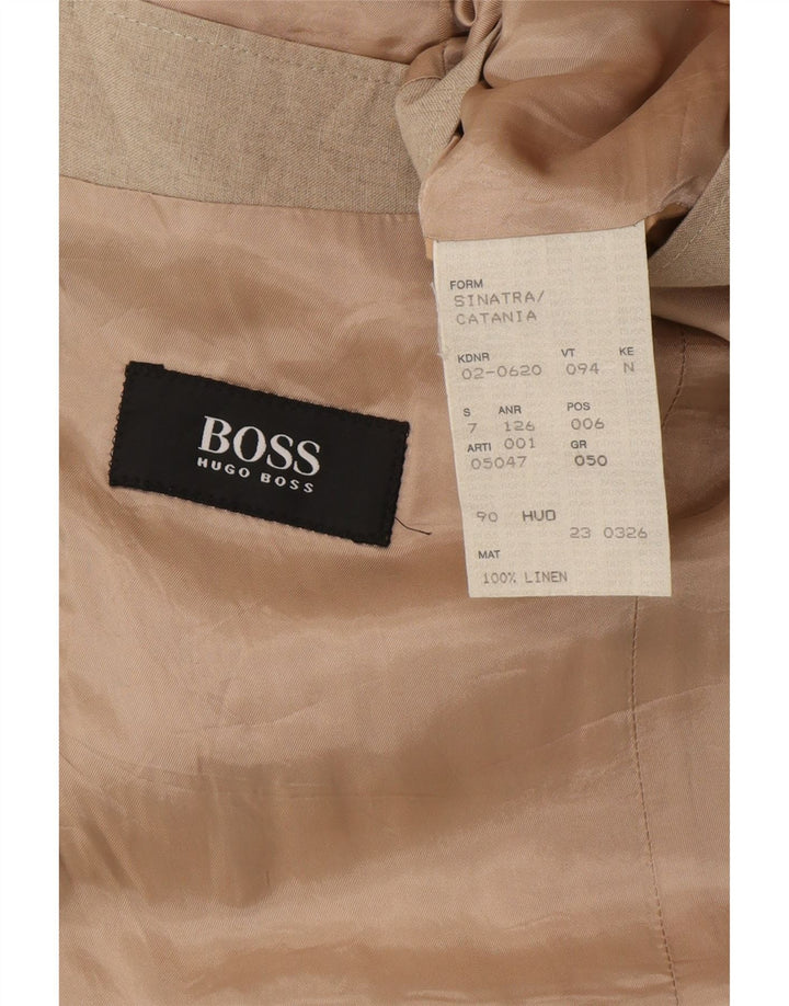Hugo Boss Veste blazer à 2 boutons pour homme EU 50 Grand lin beige