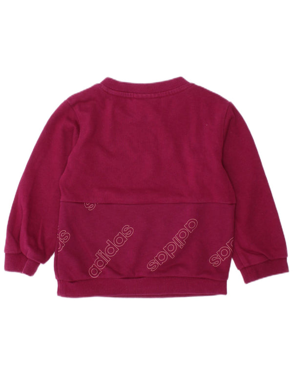 ADIDAS Sweat-shirt graphique pour bébé fille 9-12 mois en coton bordeaux