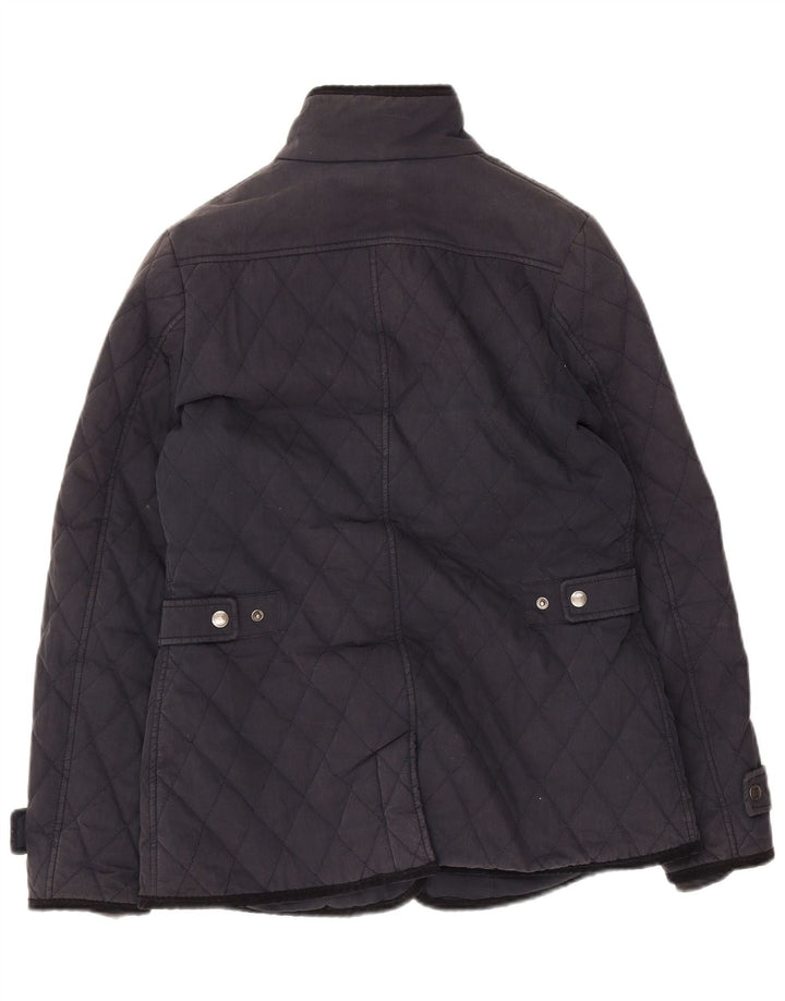 Crew Clothing Veste matelassée pour femme UK 12 Bleu marine moyen en coton