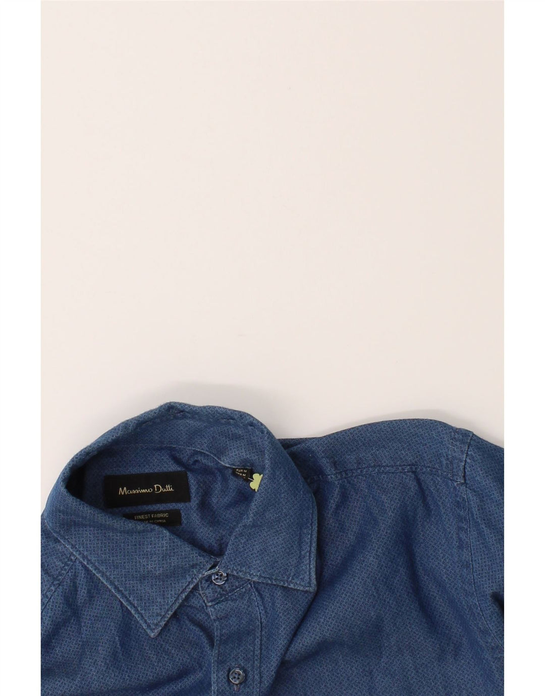 MASSIMO DUTTI Mens Abstract Pattern Shirt Medium Blue Cotton Vintage Massimo Dutti and Second-Hand Massimo Dutti from Messina Hembry 