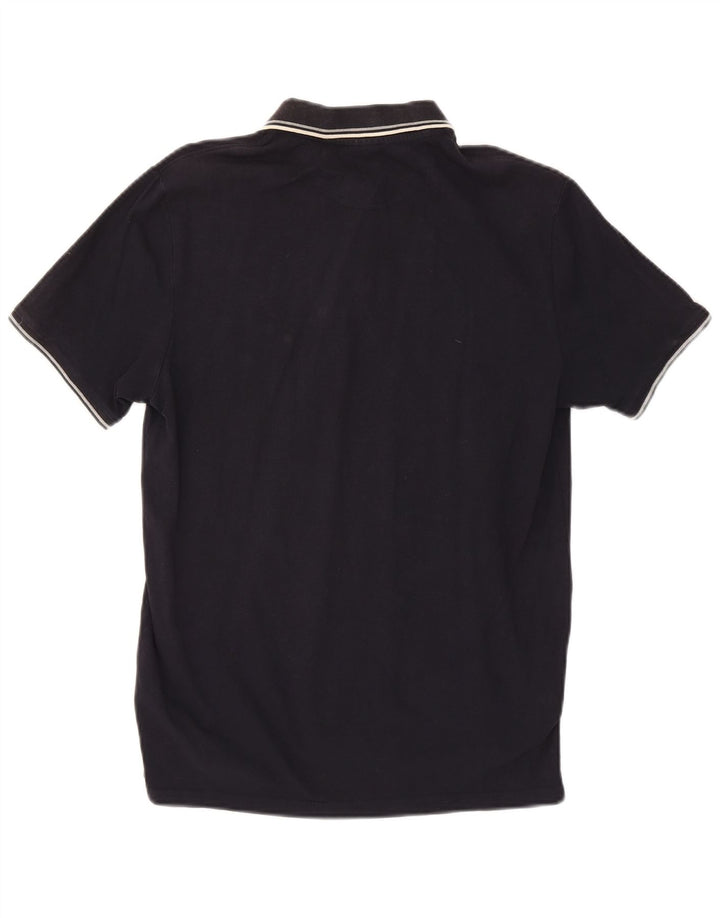 CHAMPION Mens Polo Shirt Large Navy Blue Cotton