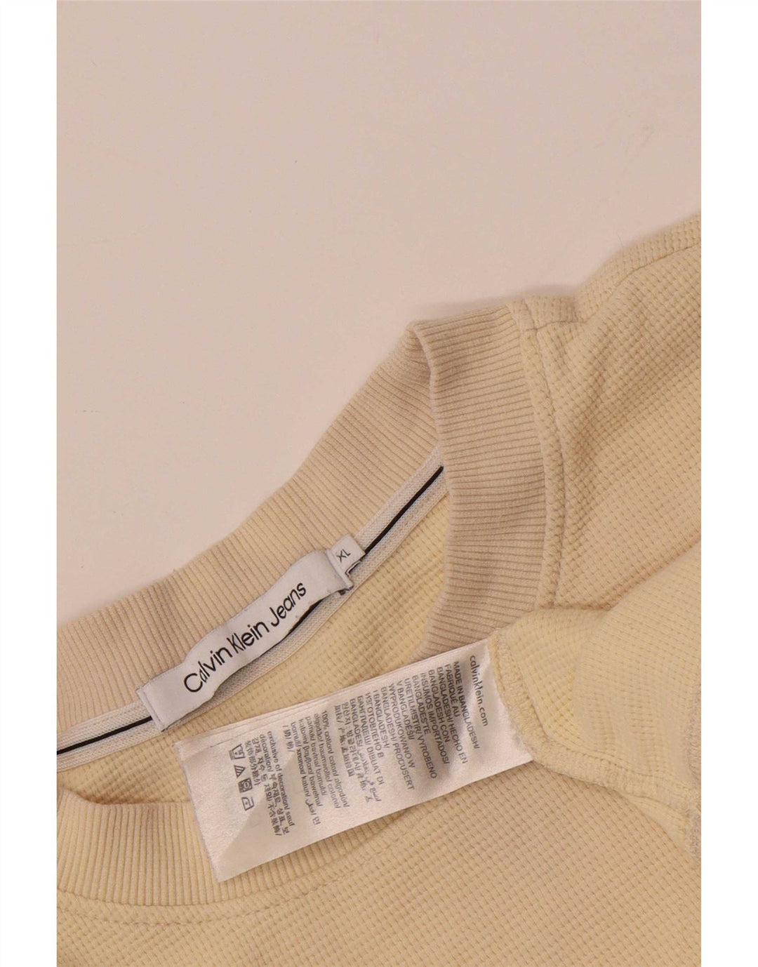 Calvin Klein Haut à manches longues pour homme XL en coton beige