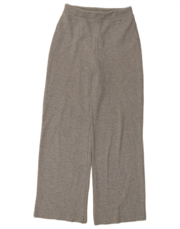 Zara Pantalon De Survêtement Femme UK 8 Small Gris Moucheté Polyester