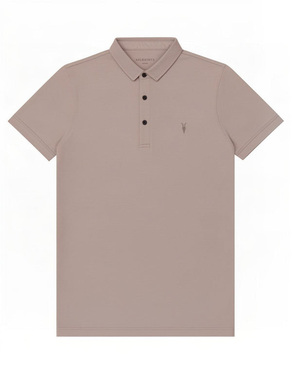 All Saints Polo Homme XS Gris Coton