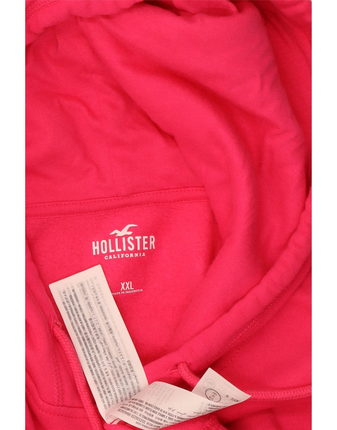 HOLLISTER Pull à capuche oversize pour femme UK 20 2XL Rose Coton
