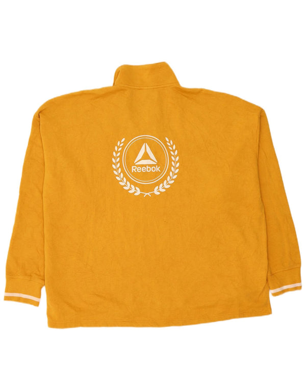 Reebok Polo surdimensionné à manches longues pour femme UK 22 3XL Jaune