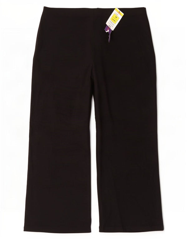 Marks & Spencer Pantalon court large pour femme UK 16 Large W34 L26 Noir
