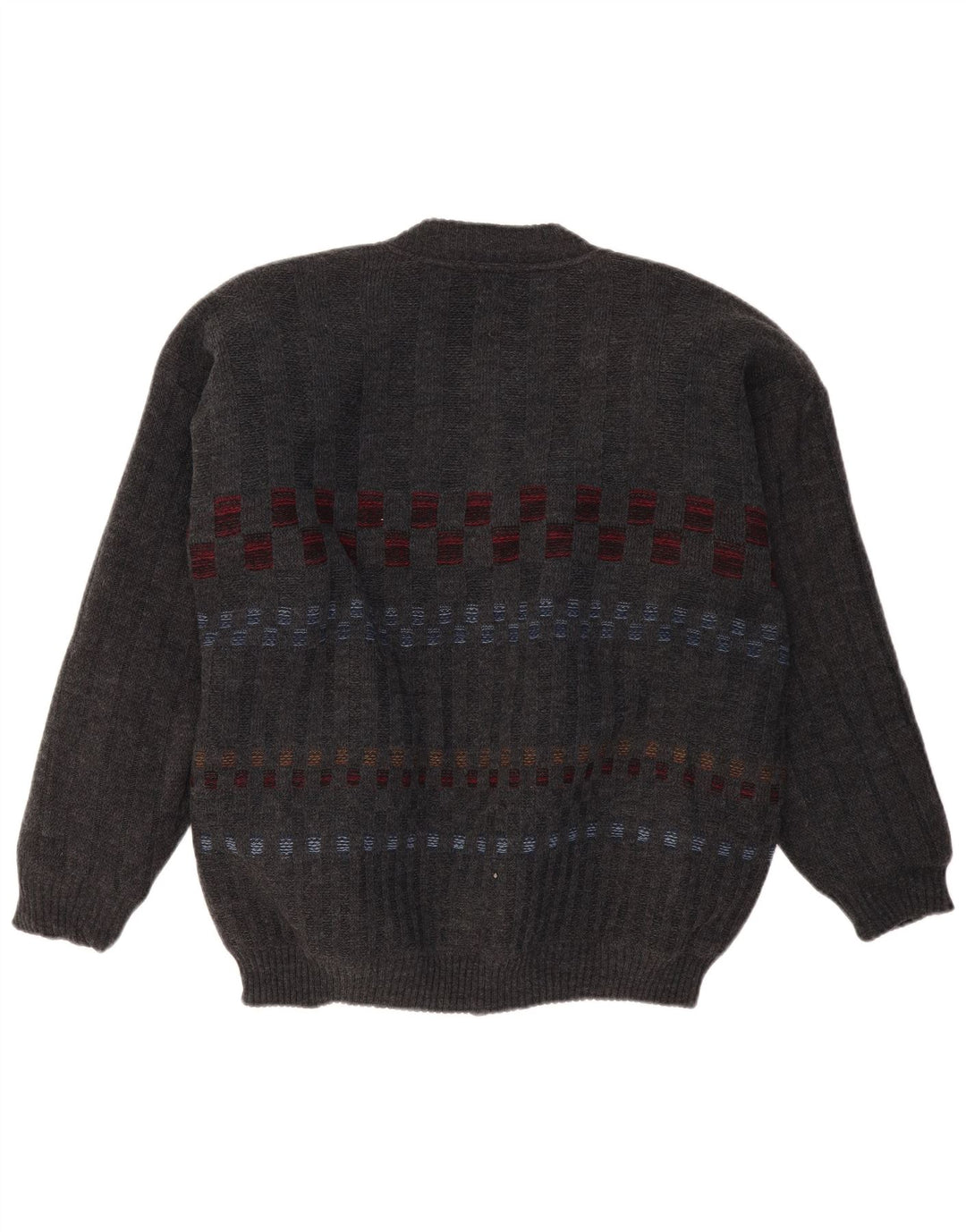 FINNEGAN Cardigan homme pull grand gris géométrique acrylique