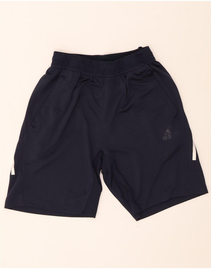 Short de sport Adidas garçon 7-8 ans bleu marine polyester