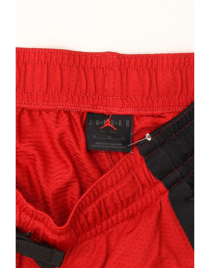 Jordan Short de sport pour homme XL Rouge Colorblock Polyester