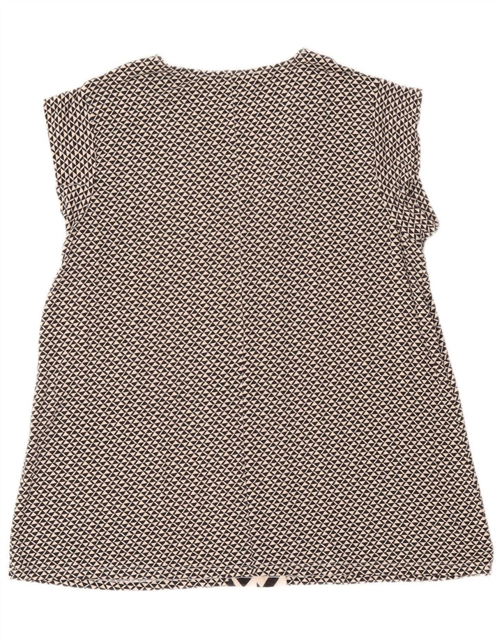 Max Mara Womens Weekend Blouse Top UK 14 Large Noir Géométrique