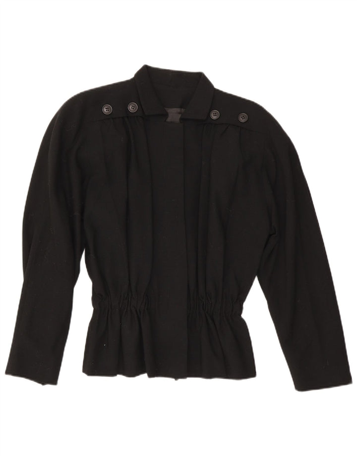Erreuno Veste Blazer Femme EU 40 Laine Noir Moyen