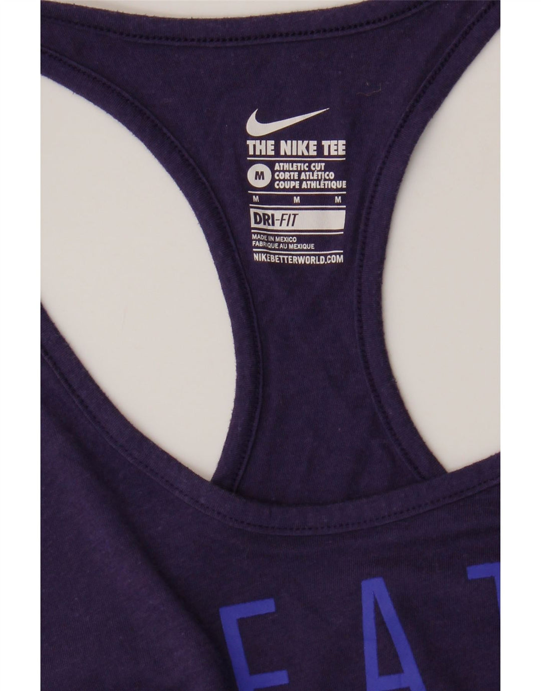 Nike Dri Fit Graphic Débardeur pour femme UK 12 Violet moyen