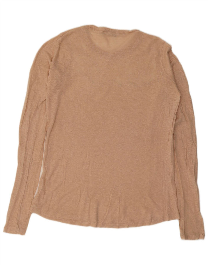 Zara Femme Top Manches Longues UK 10 Petit Beige