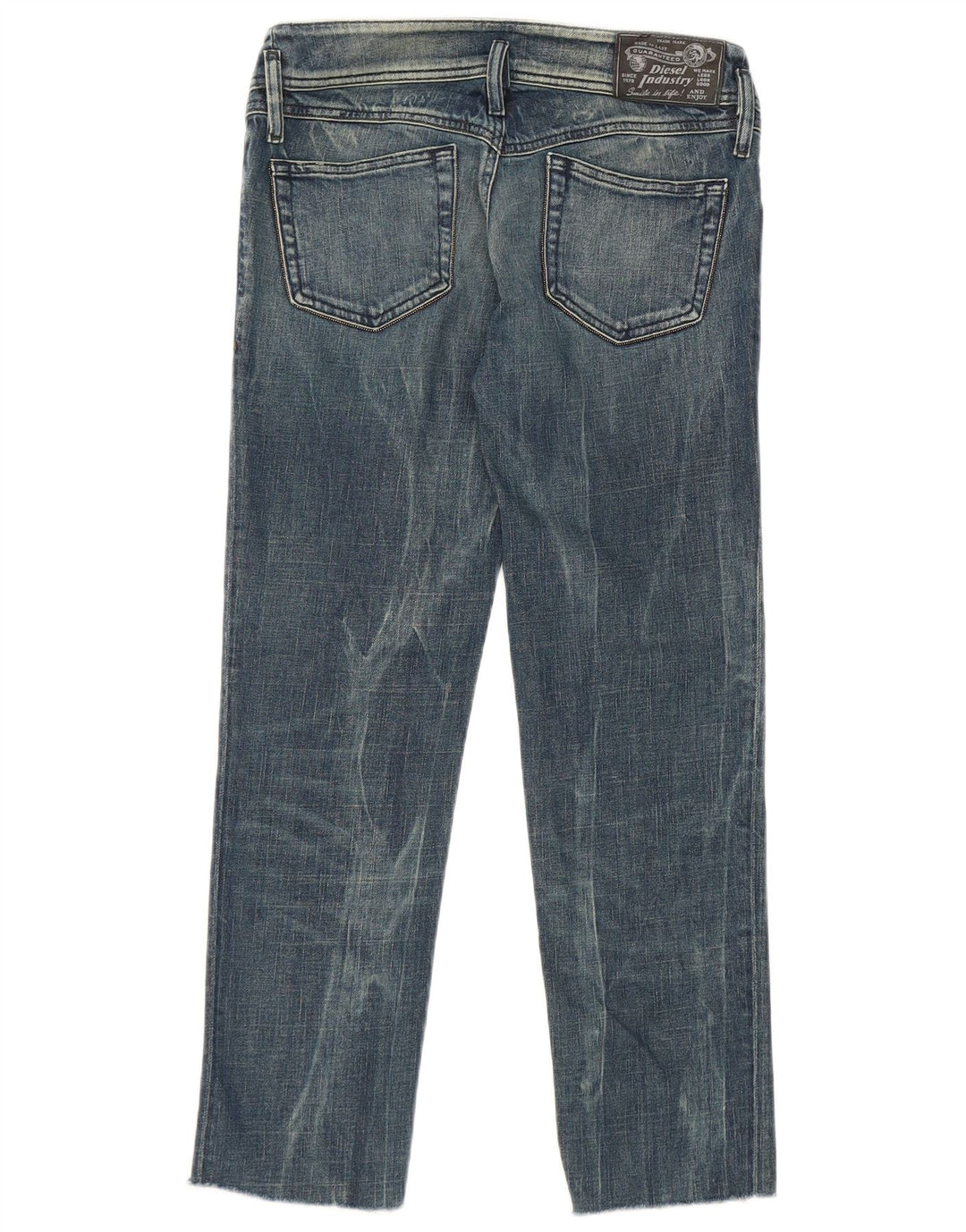 Diesel Jean Droit Matic Femme W29 L27 Bleu Coton
