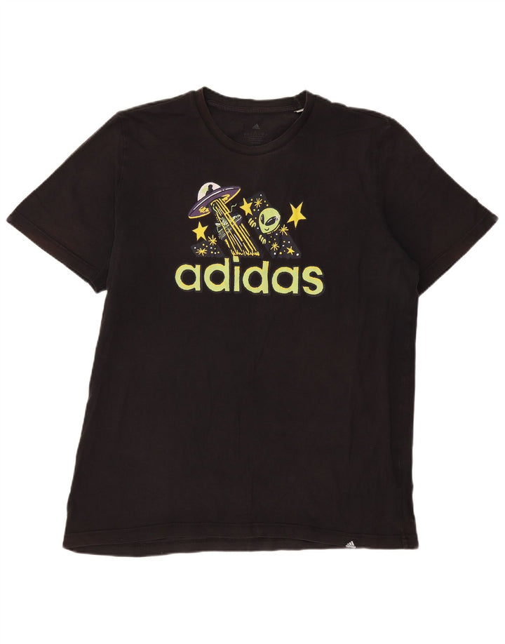 Adidas T-shirt graphique pour hommes, grand, noir
