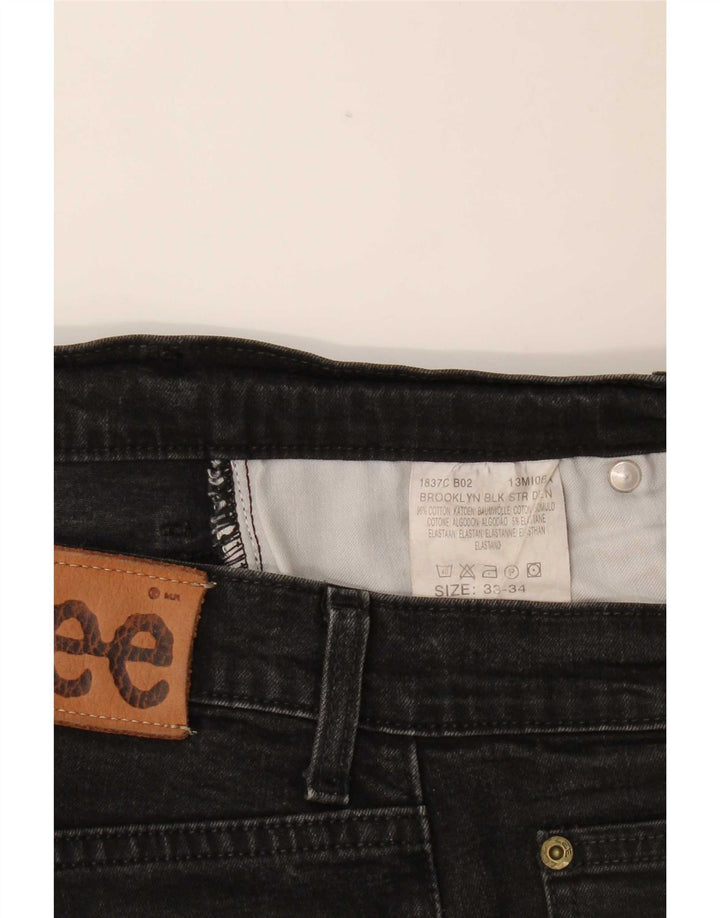 Lee Jean Droit Brooklyn W33 L31 Homme Noir Coton