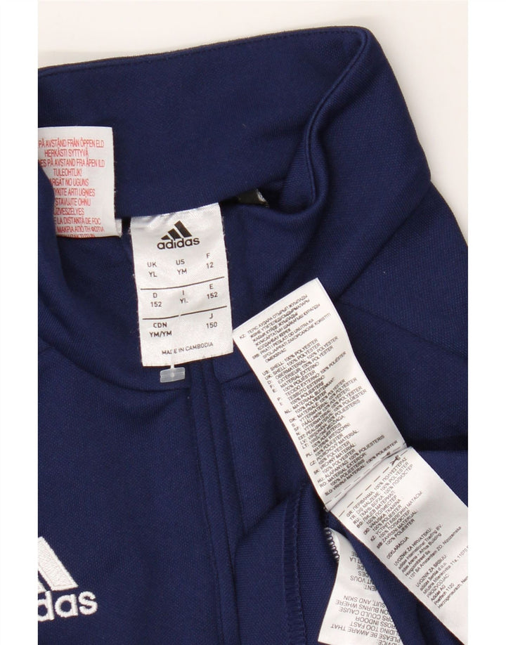 Adidas Haut de survêtement Climalite pour garçon 11-12 ans Bleu marine Taille L