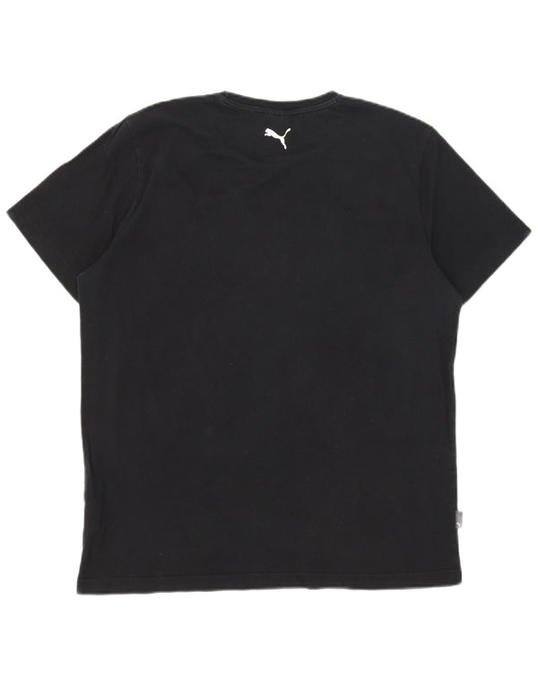 Puma T-shirt graphique pour hommes, grand, noir, coton