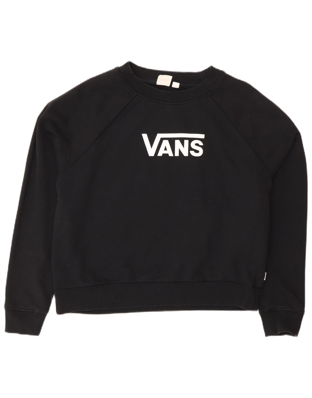 Vans Sweat-shirt surdimensionné graphique pour femme UK 14 en coton noir moyen