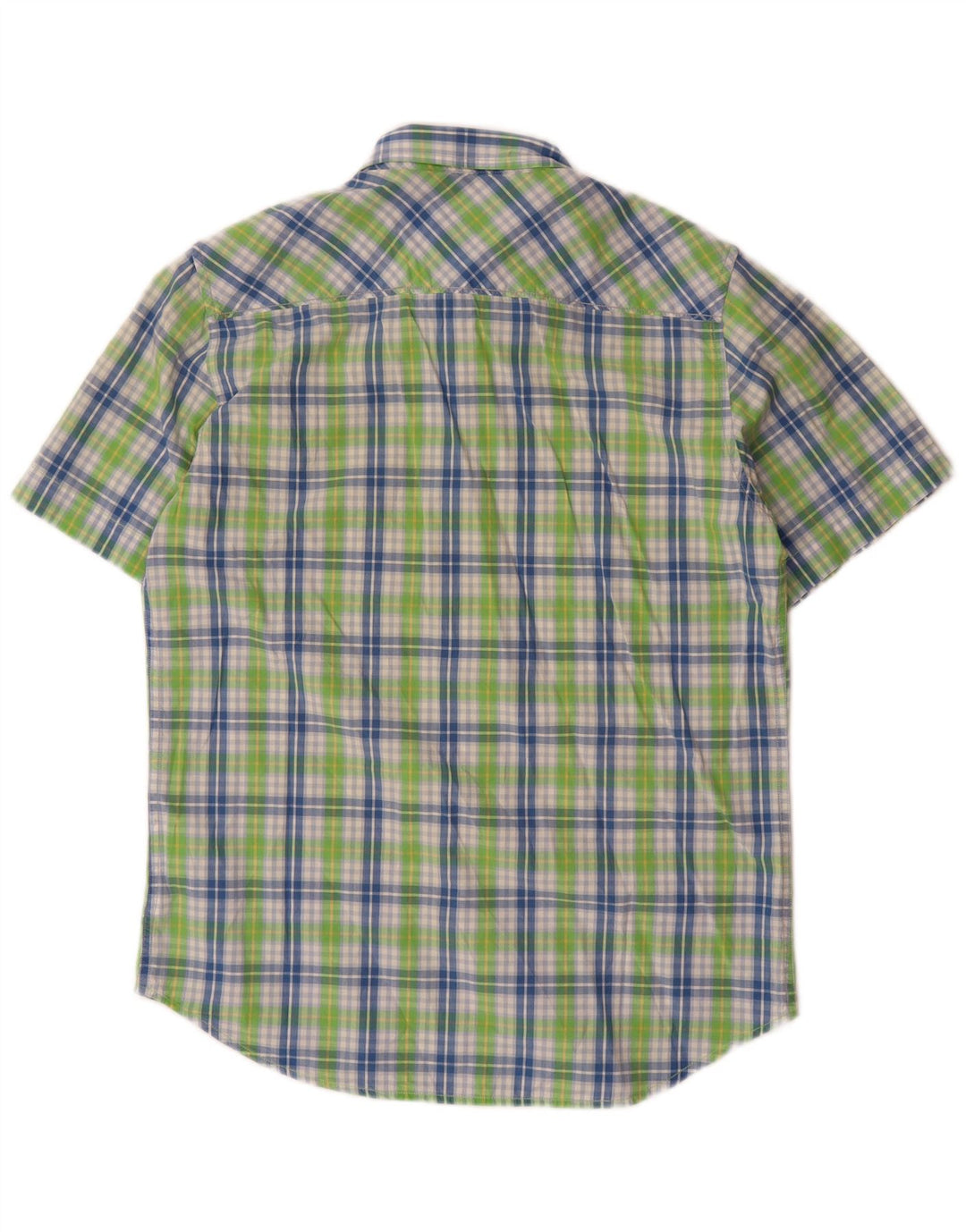 Marlboro Classics Chemise à manches courtes pour homme en coton à carreaux vert moyen