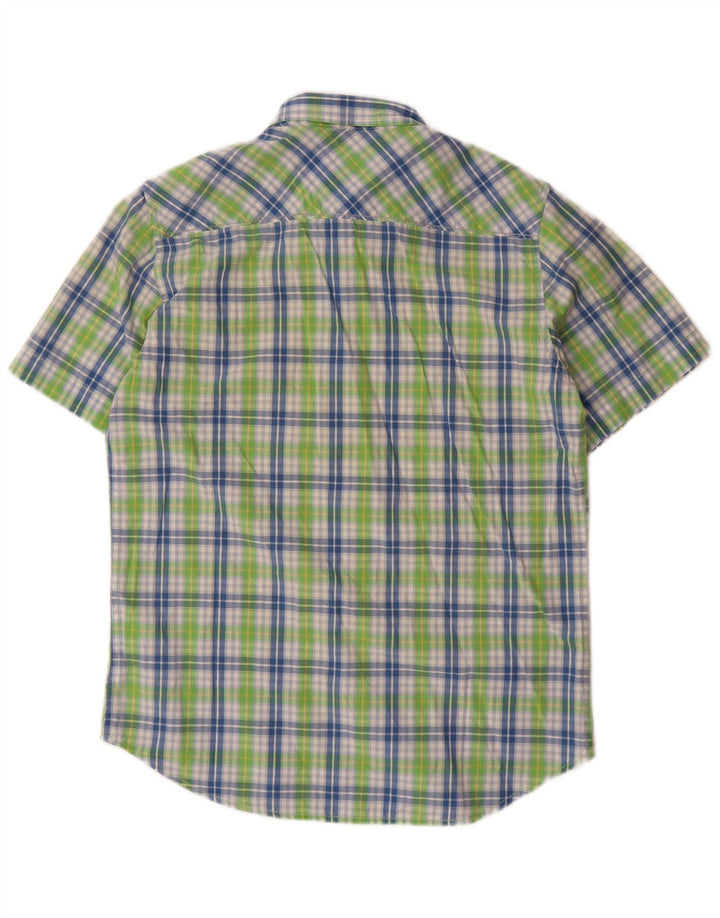 Marlboro Classics Chemise à manches courtes pour homme en coton à carreaux vert moyen