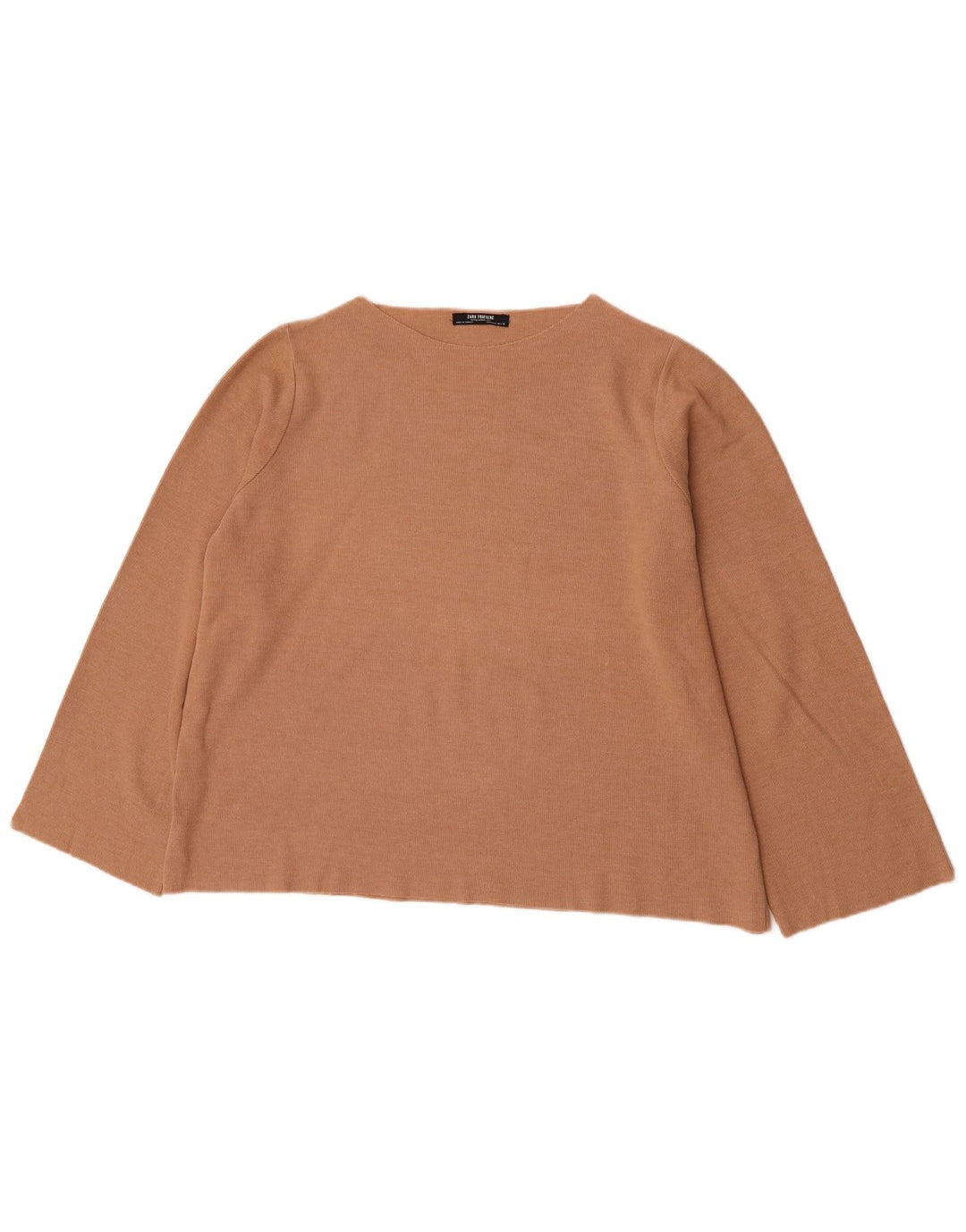 Zara Femme Trafaluc Top Manches Longues UK 16 Large Beige