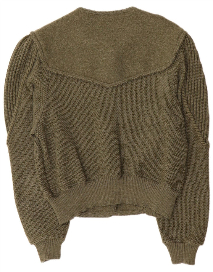 Geiger Femme Cardigan Pull EU 42 Large Vert Laine
