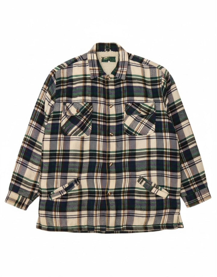 VINTAGE Mens Lumberjack Flannel Shirt XL Multicoloured Check Acrylic