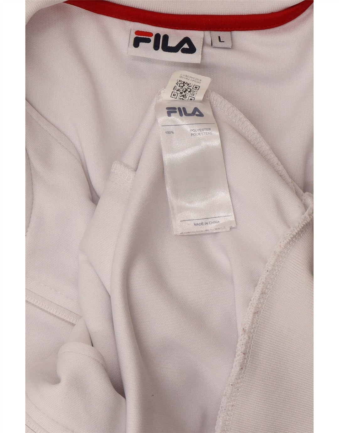 FILA Veste de survêtement graphique pour femme UK 16 Large Blanc Colorblock
