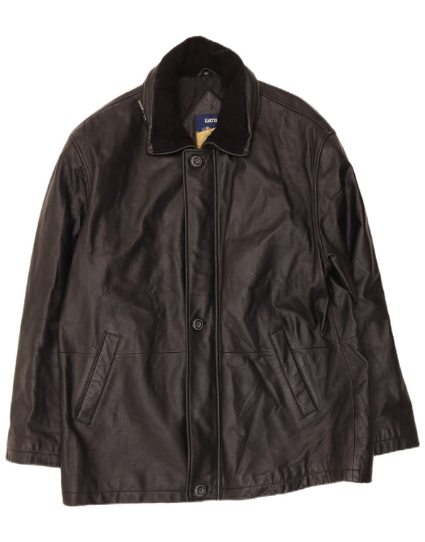 Kartel Veste en cuir pour homme UK 42 XL Noir