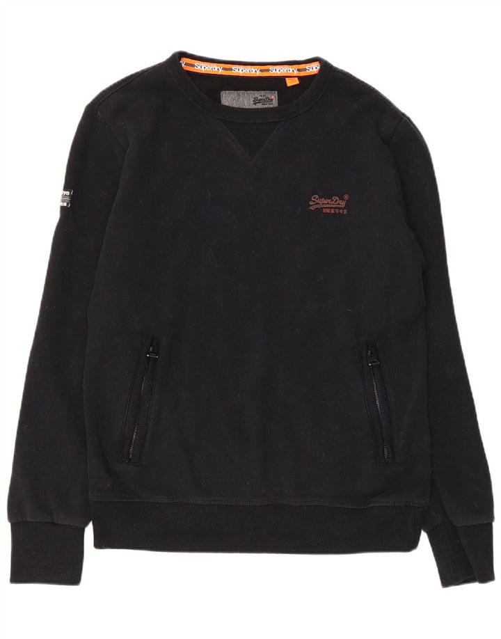 Superdry Sweat-shirt en coton noir moyen pour homme
