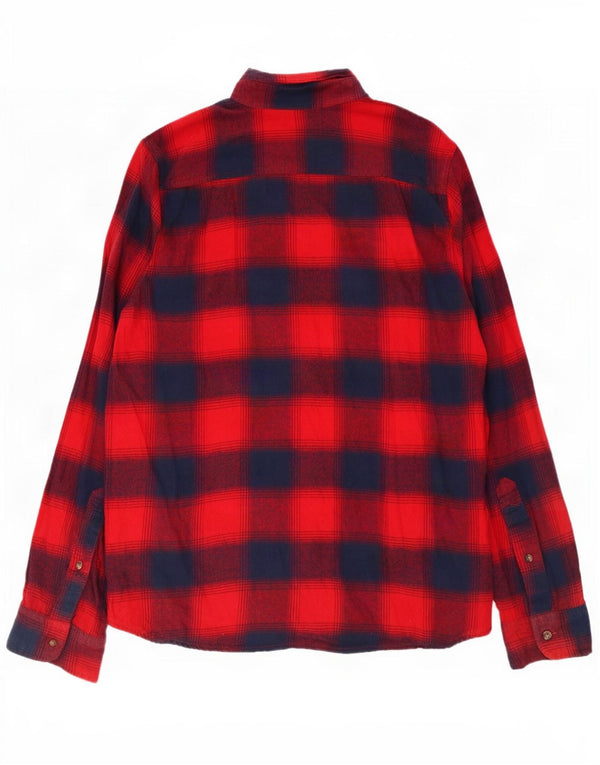 Hollister Chemise en flanelle XL pour homme Rouge à carreaux en coton