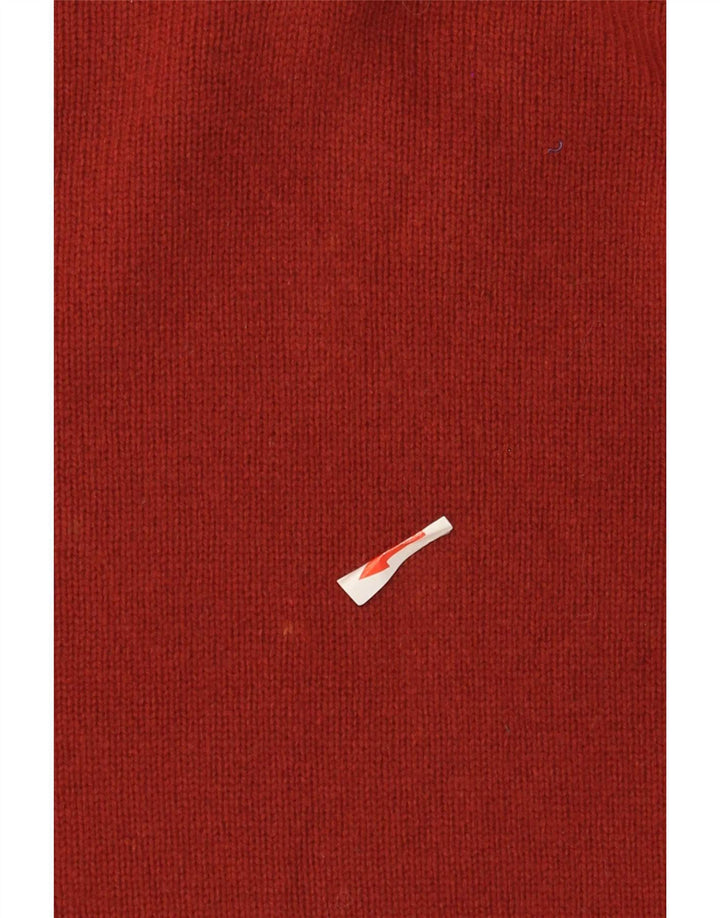 Massimo Dutti Pull col V pour homme en laine color block marron Large