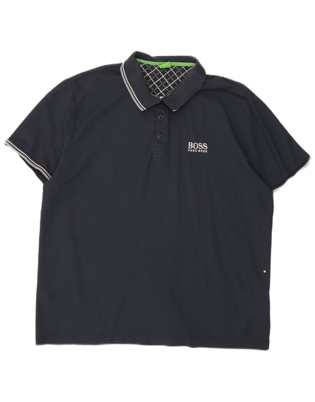 HUGO BOSS Polo Homme 2XL Bleu Marine Coton