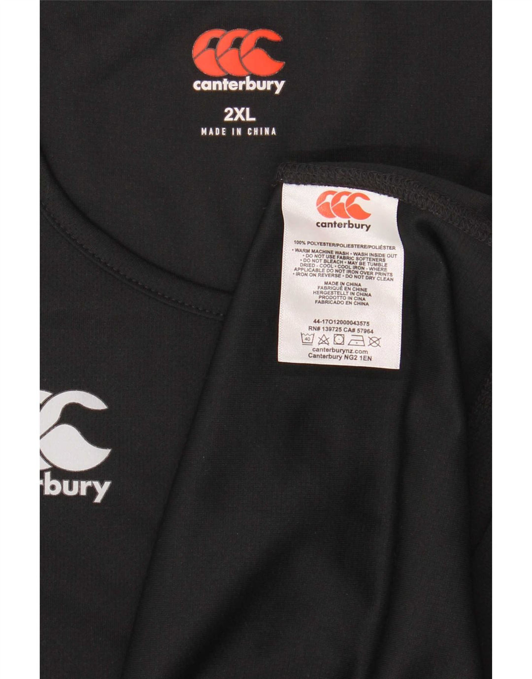 Canterbury Débardeur Homme 2XL Noir Polyester