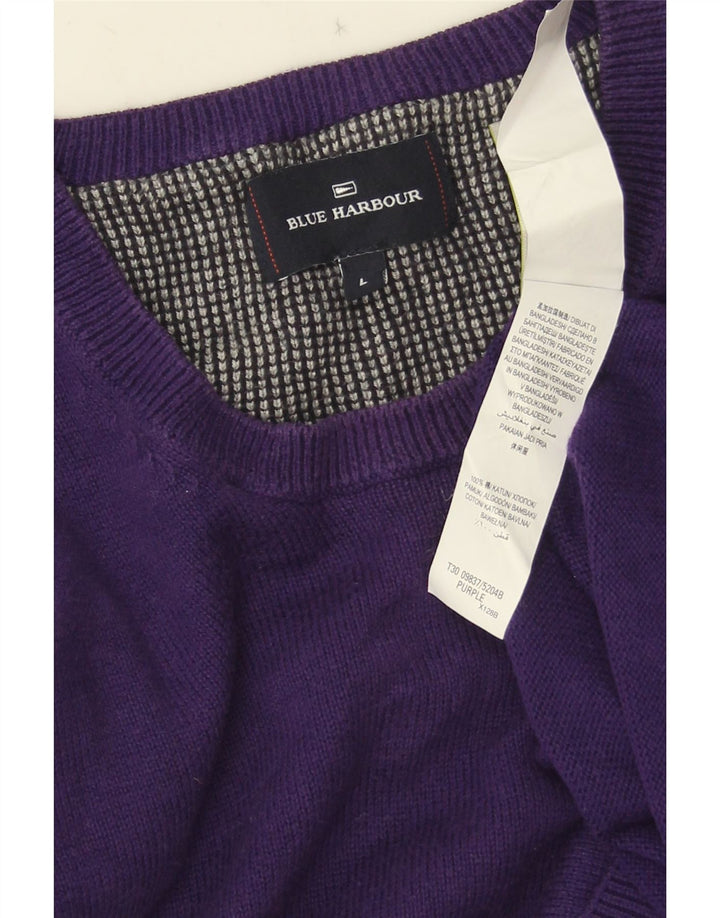Marks & Spencer Pull à col rond bleu Harbour pour homme, grand violet