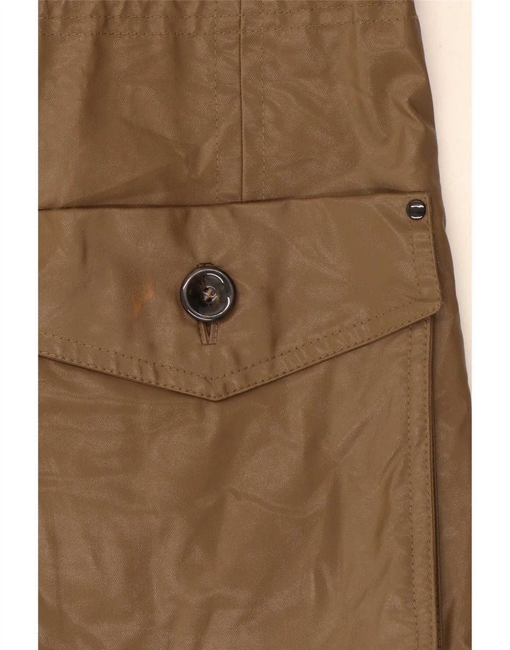 Massimo Dutti Parka à capuche pour femme UK 12 en coton beige moyen