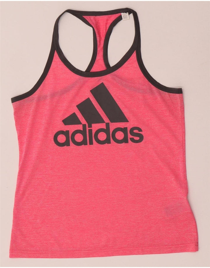 Adidas Femmes Climacool Graphic Débardeur UK 12/14 Rose Moyen Polyester