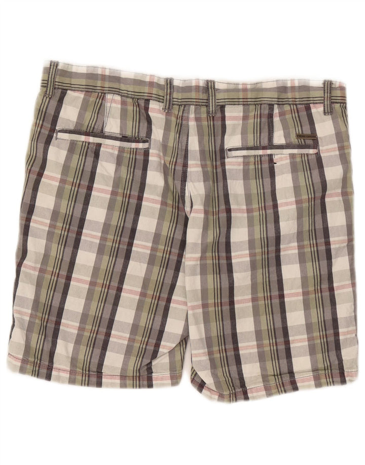 Pierre Cardin Short Chino Coupe Regular Homme W34 Grand Carreau Multicolore