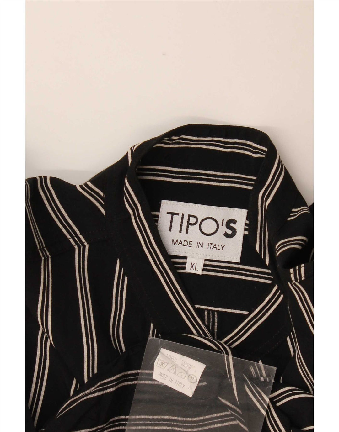 Tipo' S Chemise Homme XL Viscose Rayée Noir