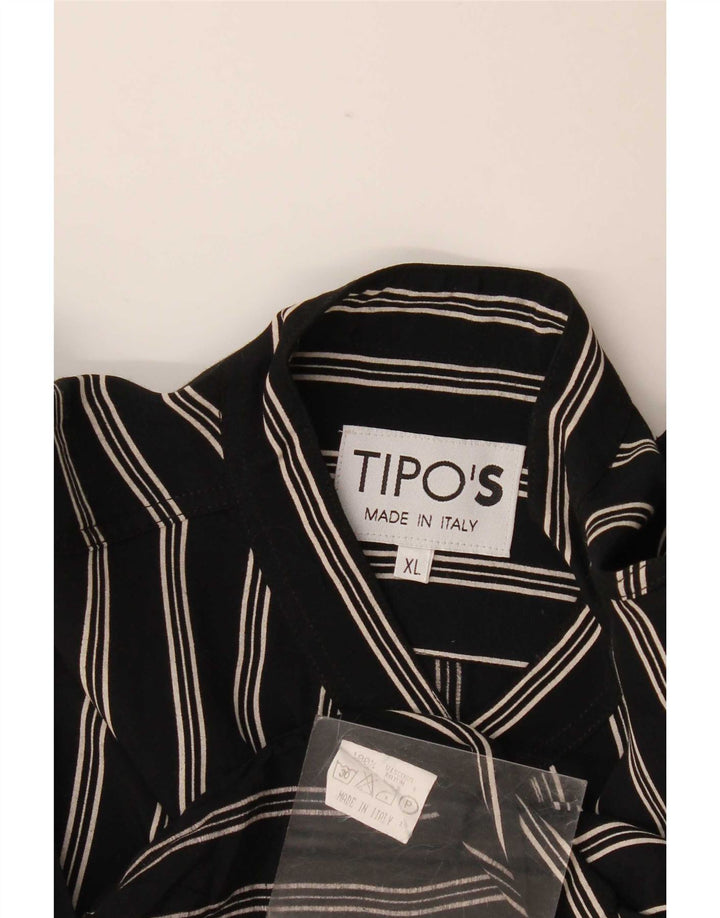 Tipo' S Chemise Homme XL Viscose Rayée Noir