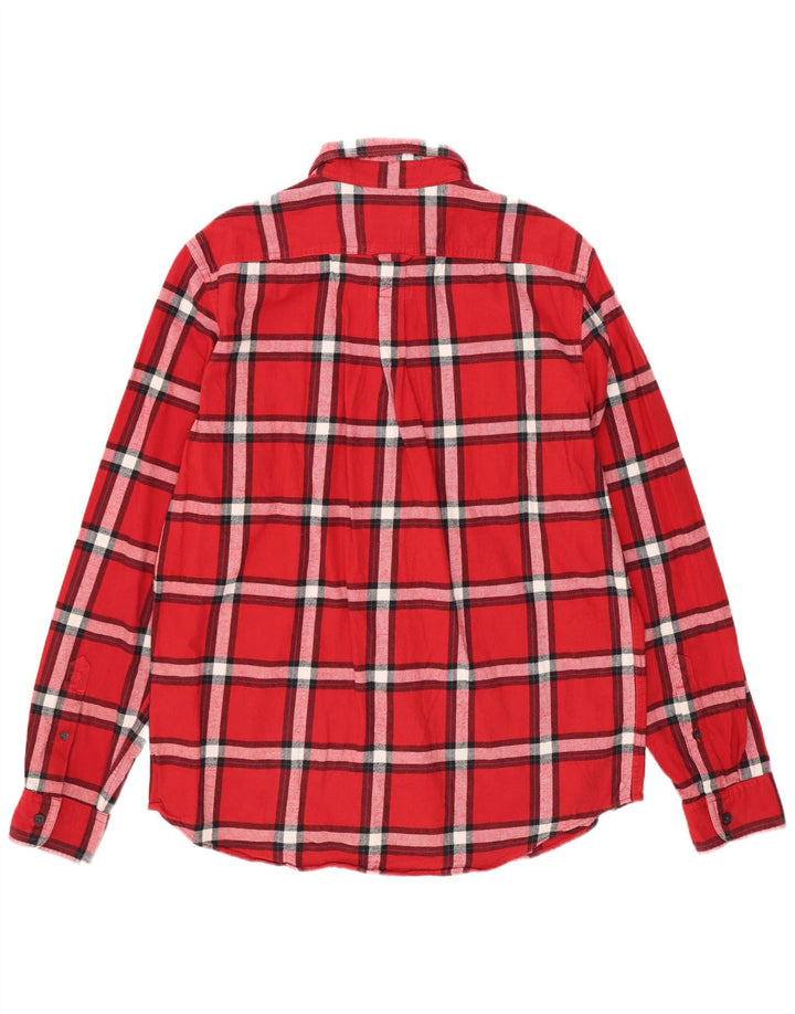 Timberland Chemise en flanelle coupe régulière pour homme en coton à carreaux rouges