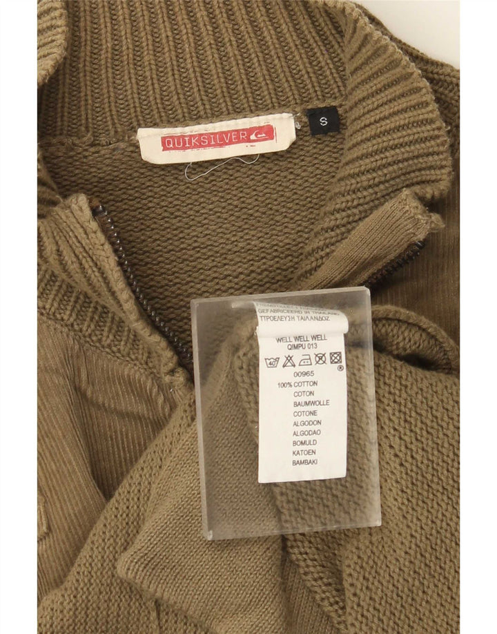 Quiksilver Pull Cardigan Homme Petit Kaki Coton
