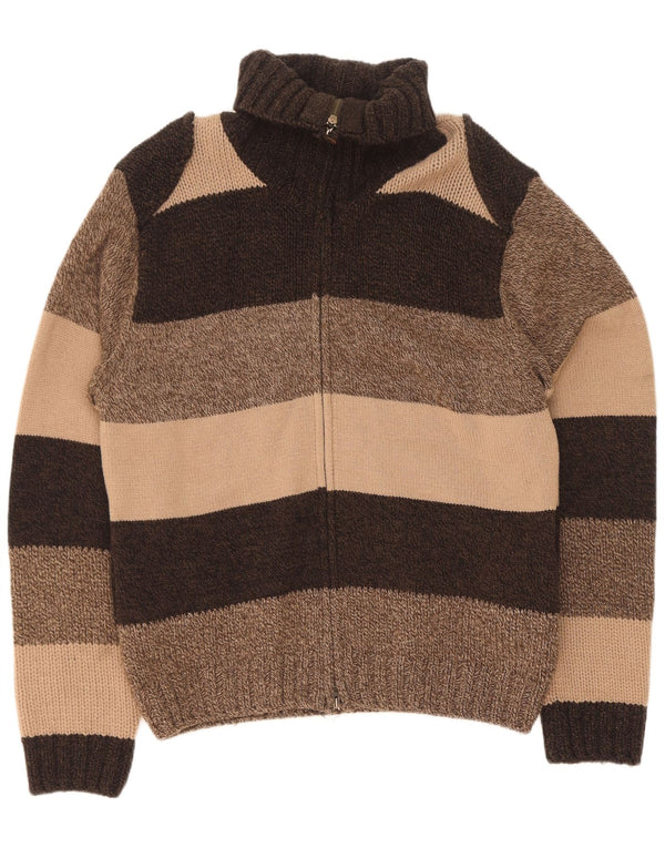 Timberland Cardigan pour homme en laine d'agneau marron color block