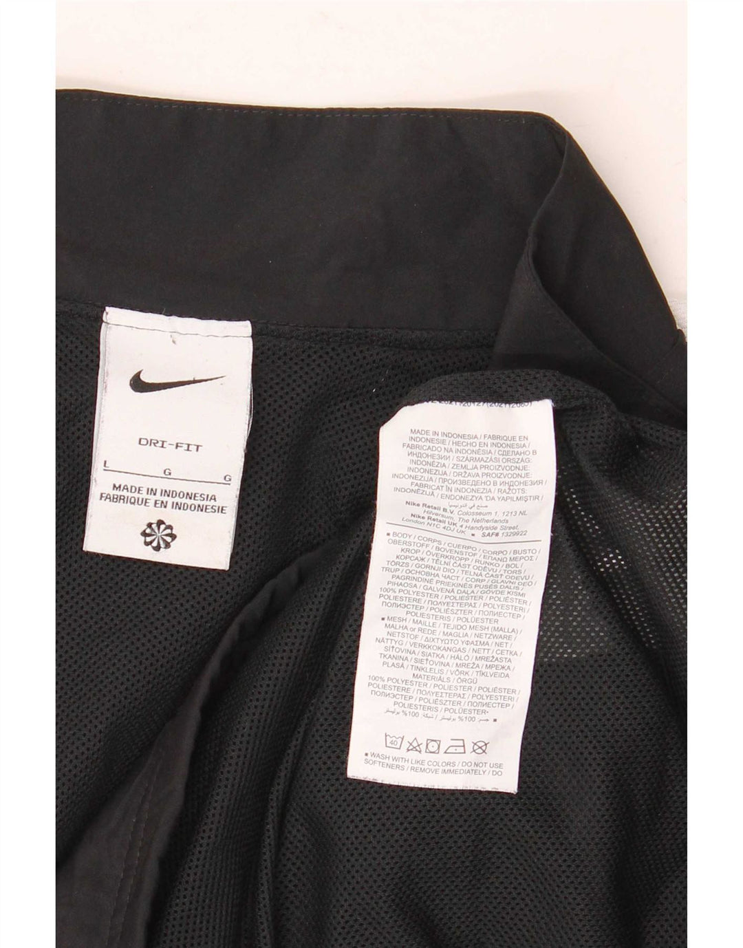 Nike Hommes Dri Fit Survêtement Top Veste Large Noir Colorblock Polyester