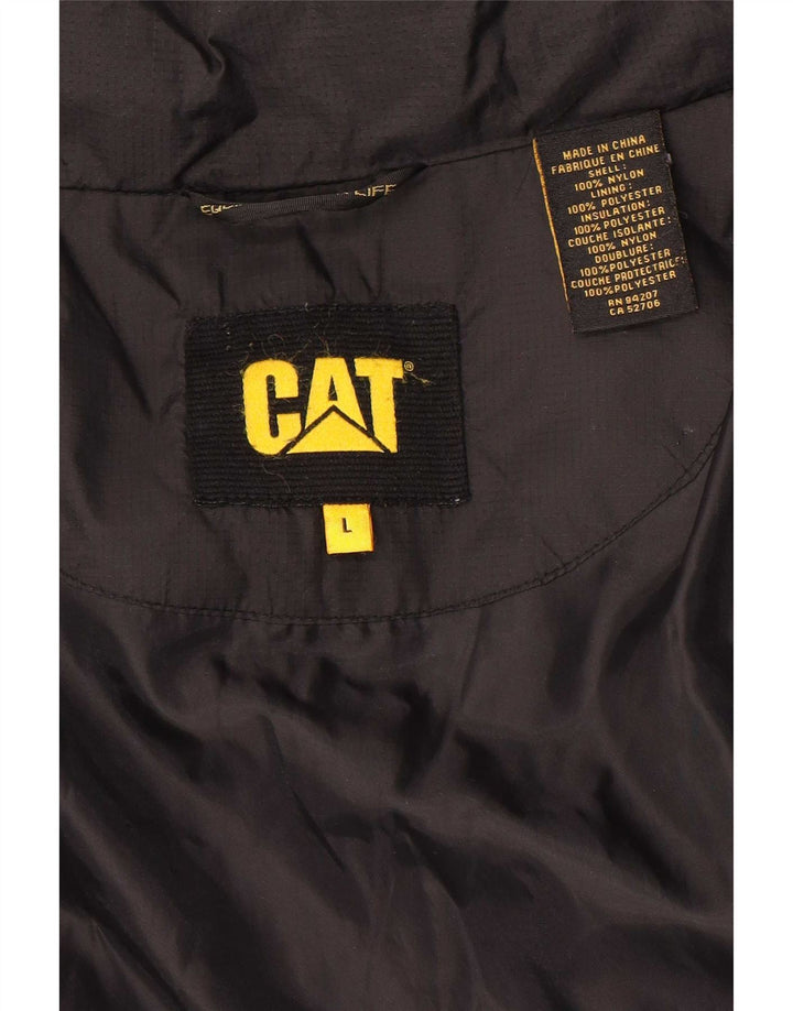 Caterpillar Gilet rembourré pour homme UK 40 Large Noir Nylon
