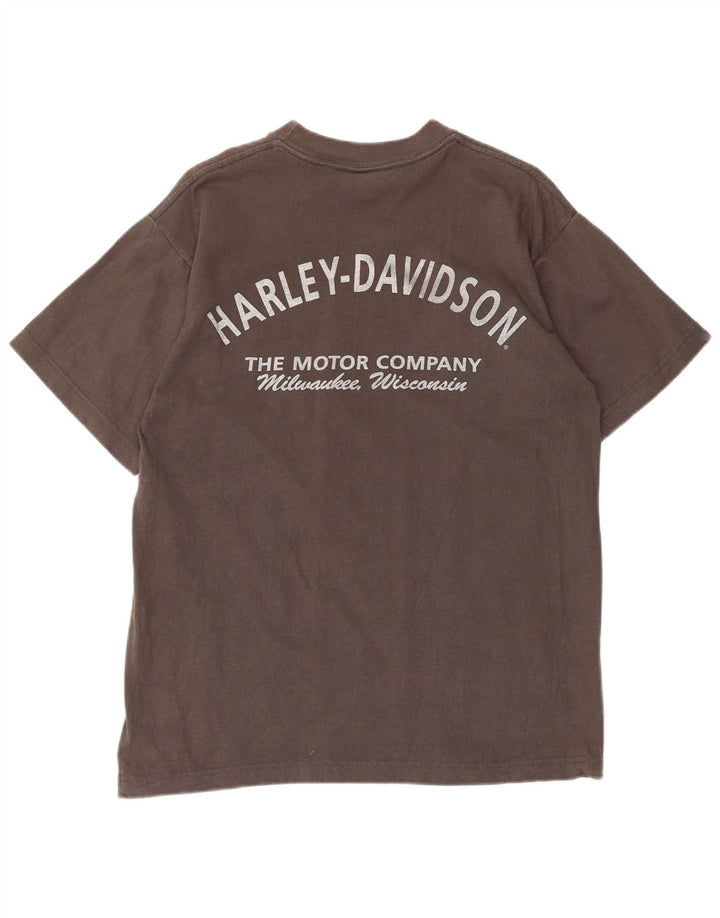 Harley Davidson T-shirt graphique pour homme en coton gris moyen