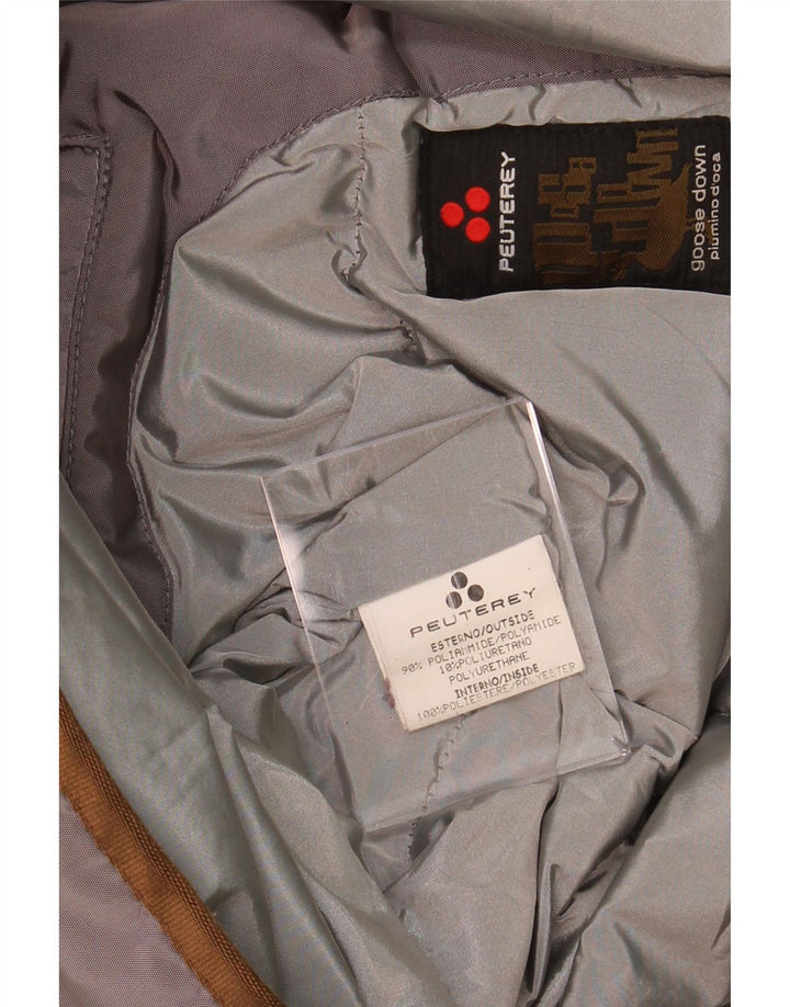 PEUTEREY Womens Padded Jacket IT 42 Medium Grey Polyamide