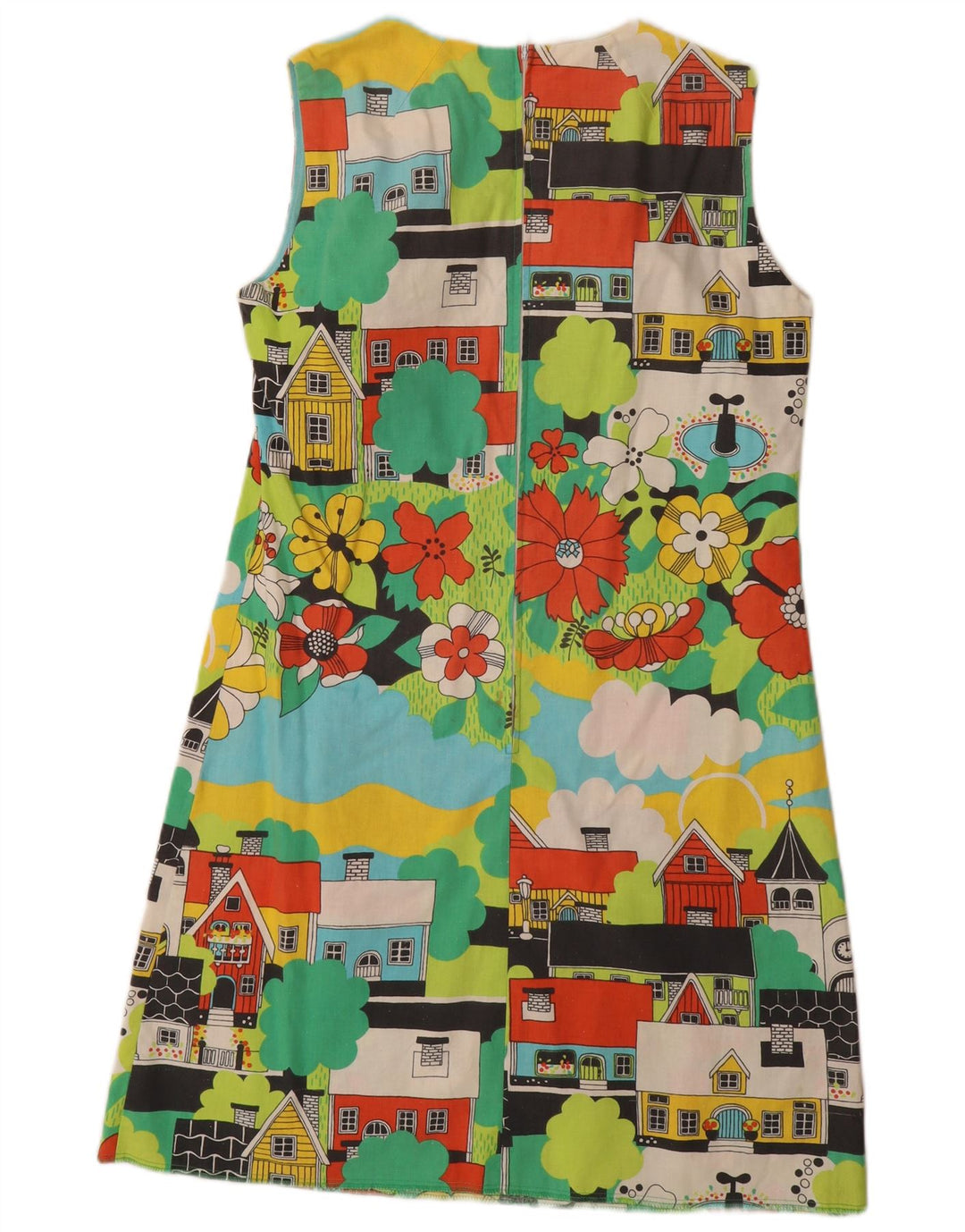 VINTAGE Robe basique pour femme IT 42 Medium Multicolore Floral Nouveauté